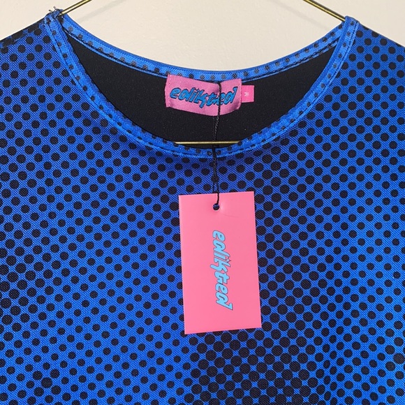 DOLLS KILL- Edikted NEW Mesh Long Sleeve Top - Picture 3 of 3